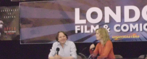 Melissa George mit Frank Spotnitz auf der London Film und Comic Con (Quelle: Thomas Trierweiler)