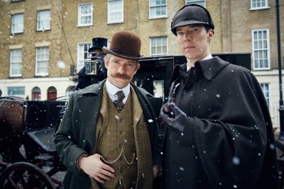 Holmes und Watson in ungewohntem Aufzug (© Polyband)